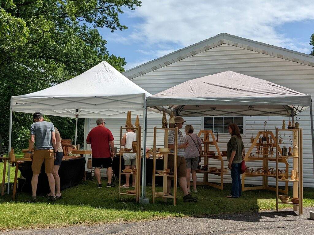 outdoor art fair booth